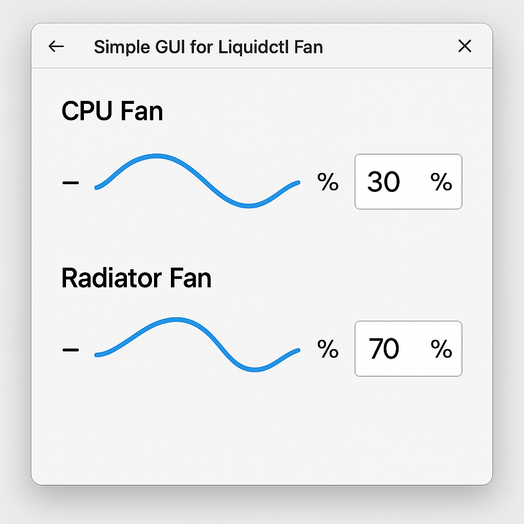 A Simple GUI for Liquidctl Fan Control