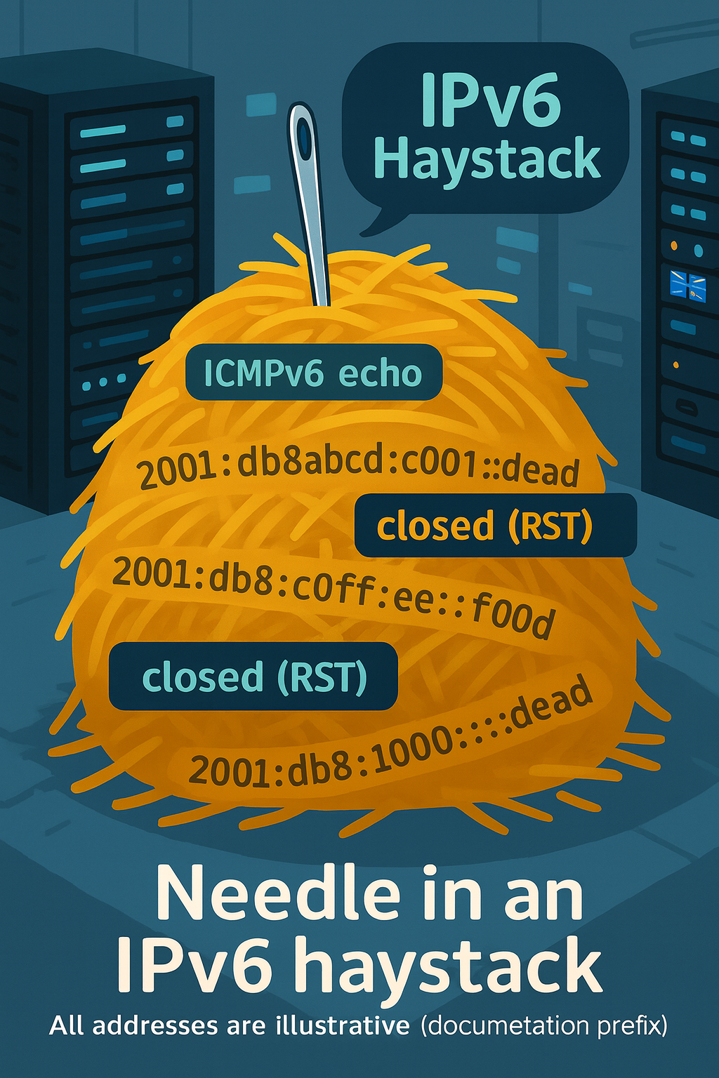 Needle in a Haystack: lighting an entire IPv6 /64 with clear signals
