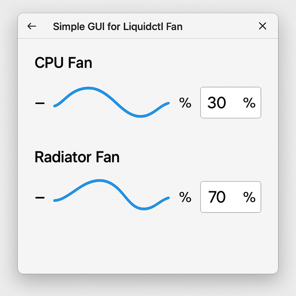 A Simple GUI for Liquidctl Fan Control